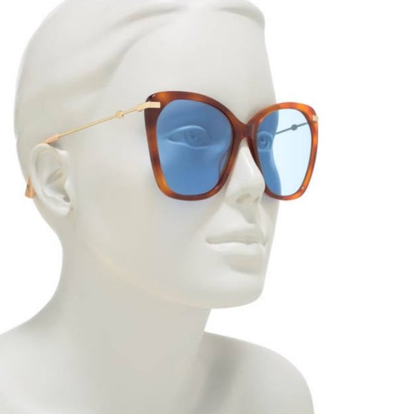 NWT Auc Gucci Blue Butterfly Sunglasses - Picture 2 of 13